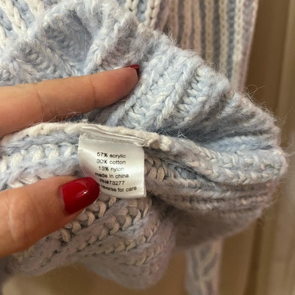 ⚫️ Elizabeth and James Light Blue Knit Sweater Size XL Winter Cozy Comfy Fluffy - Picture 7 of 8